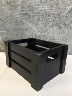 Wooden Flower Crate Black