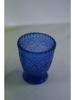 Tealight Glass Vintage Blue Large