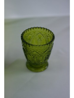 Tealight Glass Vintage Green Large