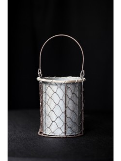 Zinc & Wire Basket Single