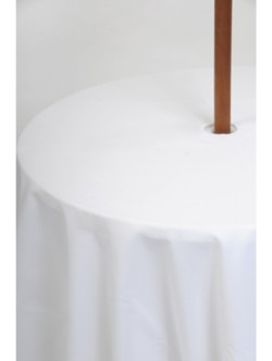 White Visa 2.7m Round Cloth With Umbrella Hole