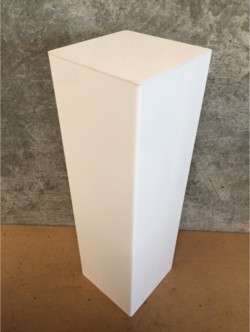 Plinth White Perspex 100cm