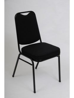 Banquet Chair Black Fully Upholstered