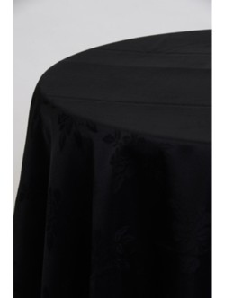 Black Damask 2.3m Round Cloth