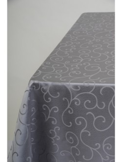 Grey Swirl 1.35m Square Cloth