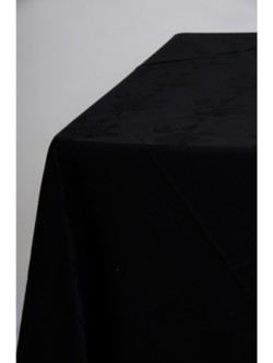 Black Damask 2.3m Square Cloth