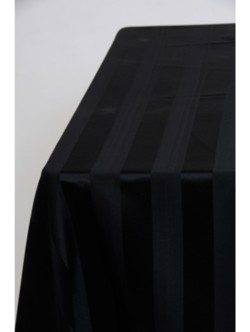 Black Satin Stripe 1.35m Square Cloth