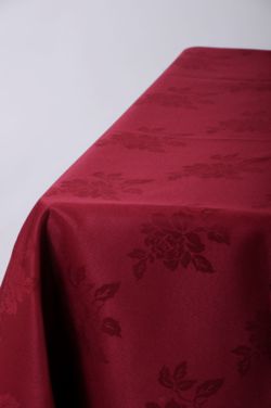 Burgundy Damask 1.35m Square Cloth