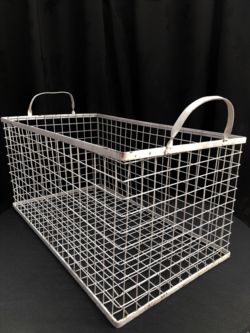 Wire Basket Rectangle Large White