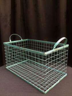 Wire Basket Rectangle Medium Teal