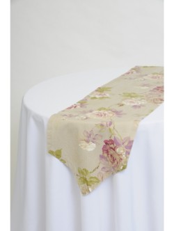 Vintage Pink Floral Table Runner