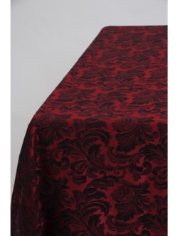 Red And Black Brocade 2.3m Square Cloth