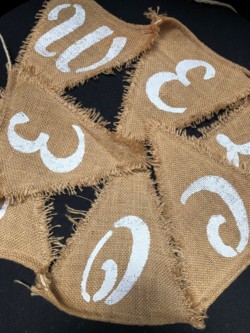 Hessian Bunting Flags - Welcome