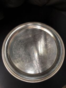 Silver 40cm Round Tray