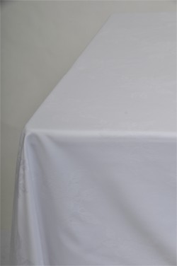 White Damask 1.35m Square Cloth