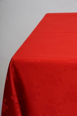 Red Damask 2.3m Square Cloth