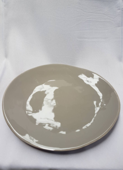 Irregular Dinner Plate Grey 27cm