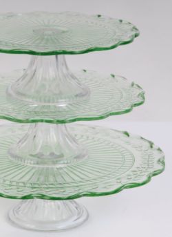 Cake Stand Vintage Green
