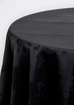 Black Damask 3.3m Round Cloth