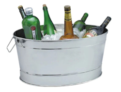 Wine Ice Cooler Tub Stainless Steel - Oval