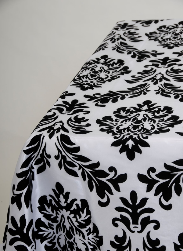 Black And White Brocade Square Overlay