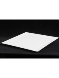 Platter Melamine Square White 40cm