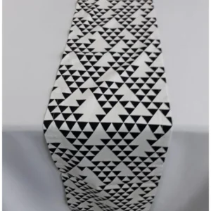 Table Runner Black And White Geometric