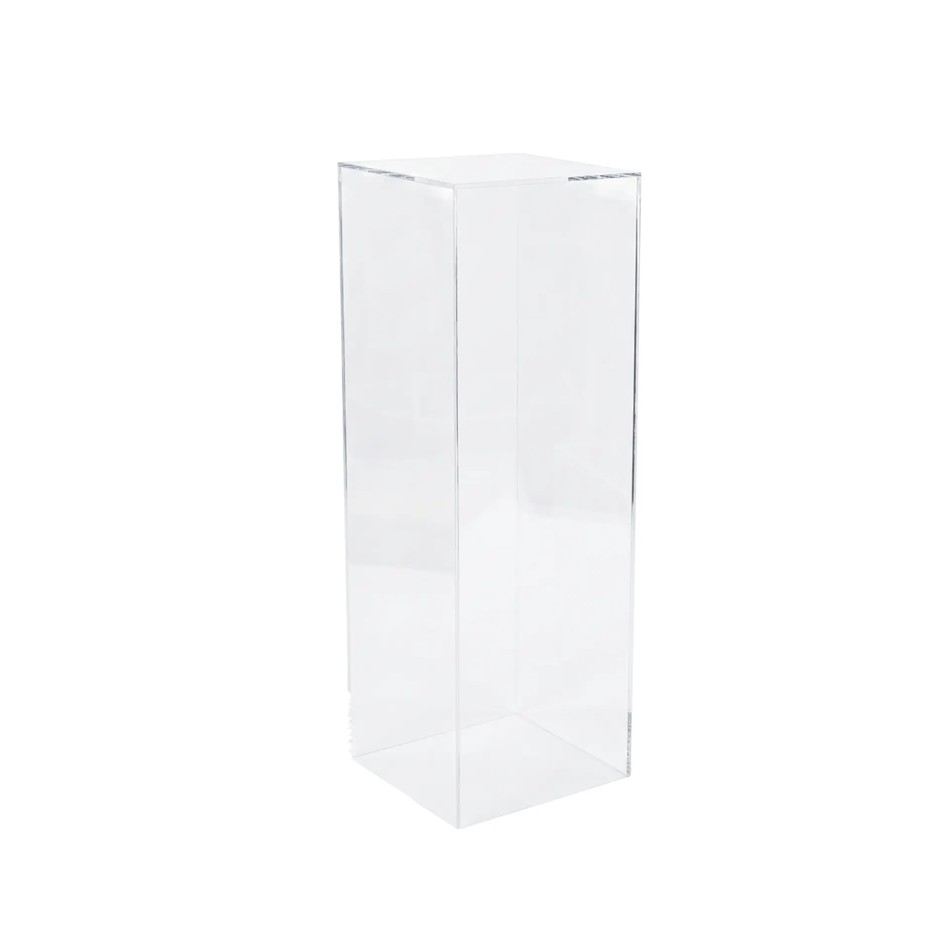 Insphire_Auckland_Hire_Table_Risers and Plinths_Plinth Clear Perspex 1000mm