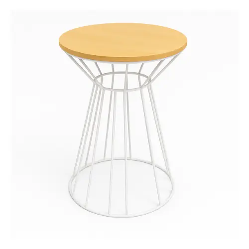 Wooden Top Standing Bird Cage Bar Leaner - White