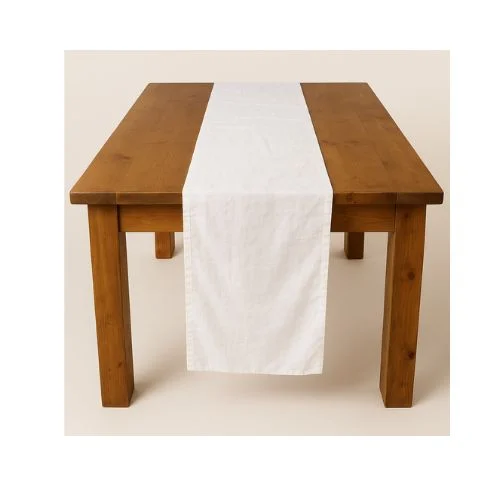 Table Runner White Linen