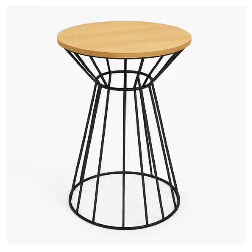 Wooden Top Standing Bird Cage Bar Leaner - Black