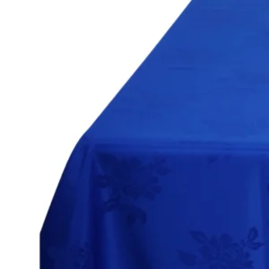 Linen Square Royal Blue Damask 90"/2.3m