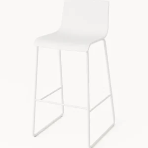 White Low Profile Stool