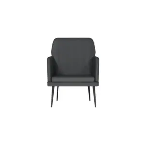 Black Faux Leather Arm Chair