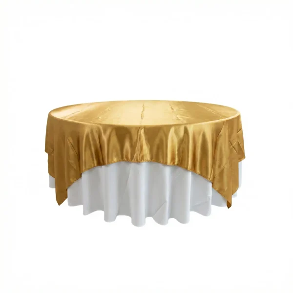 Insphire-Hire-Auckland_Linen Overlay Gold Satin 1.35m x 1.35m