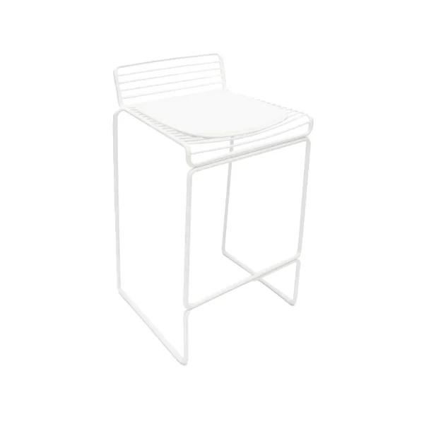 Insphire_Auckland_Hire_Bird Cage Bar Stool White – with cushion