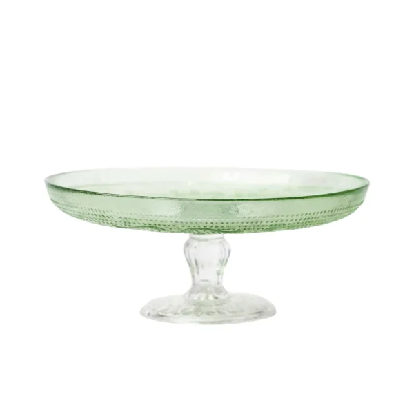Insphire_Auckland_Hire_Cake Stand Upturn Glass Green Small