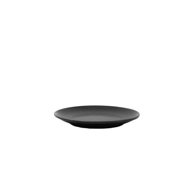 Insphire_Auckland_Hire_Dinnerware_Black Coupe Side Plate 20cm