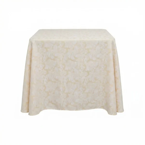 Insphire_Auckland_Hire_Linen Square Golden Yellow Brocade 90 2.3m