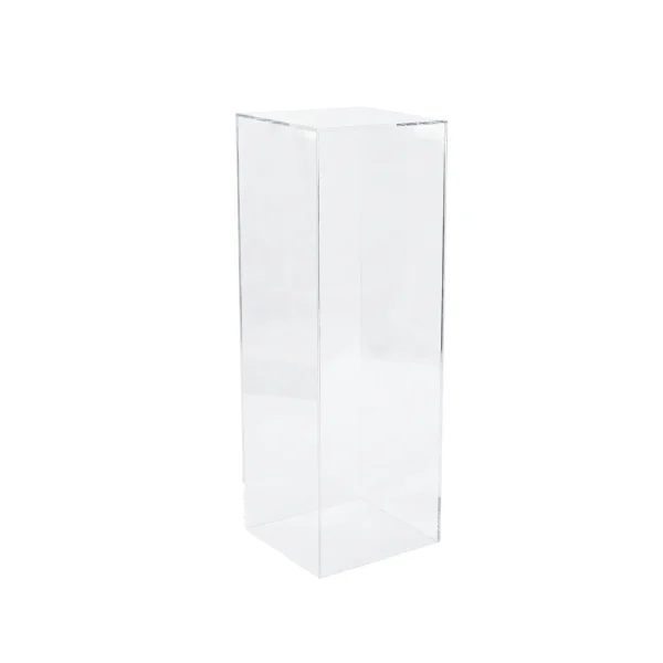 Insphire_Auckland_Hire_Table_Risers and Plinths_Plinth Clear Perspex 1000mm