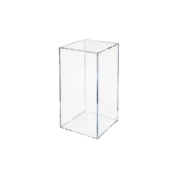 Insphire_Auckland_Hire_Table_Risers and Plinths_Plinth Clear Perspex 500mm (1)