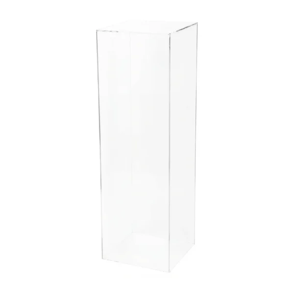 Insphire_Auckland_Hire_Table_Risers and Plinths_Plinth Clear Perspex 90cm