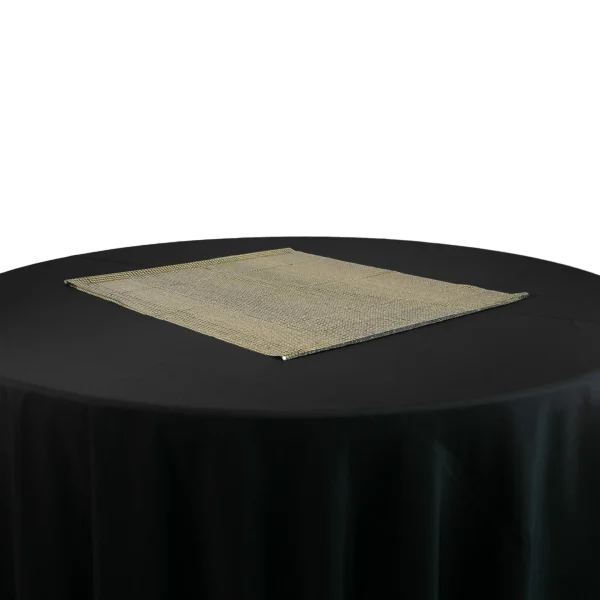 Insphire_NZ_Auckland_Hire_Fabric Accents_Organza_Linen overlay Gold Mosaic 50cm Square