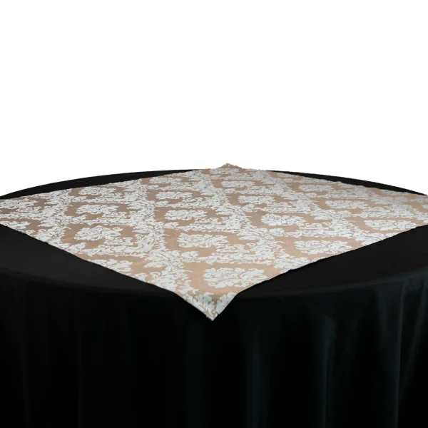 Insphire_NZ_Hire-Linen Overlay Natural:Blue Brocade