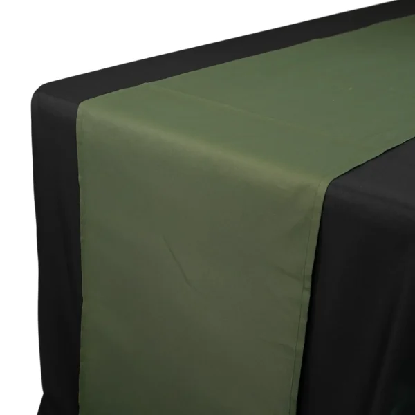 Insphire-NZ-Linen-Hire-Company-Linen Moss Green Runner 4m-Dark