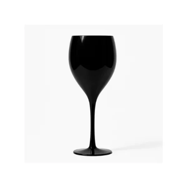 black wine glass