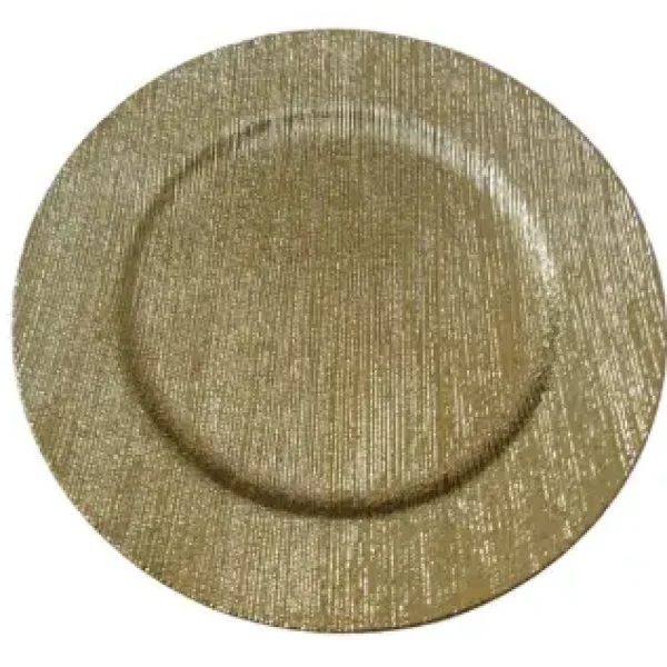 brushed gold charger