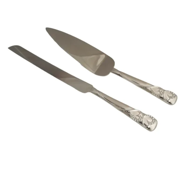 silver cake server
