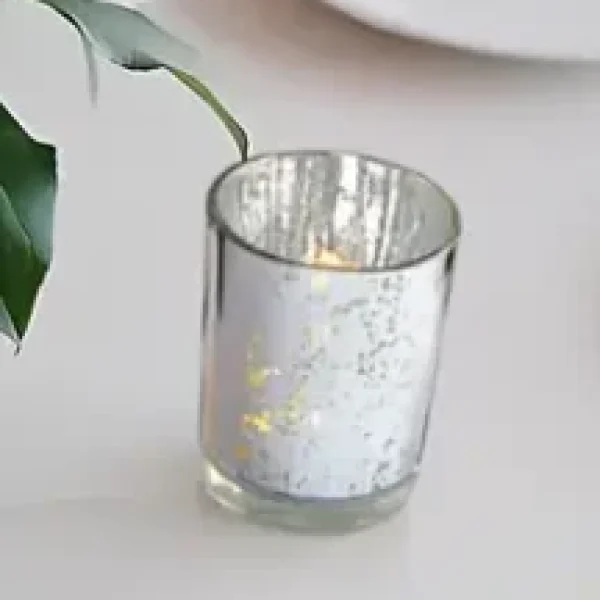 silver candle holder